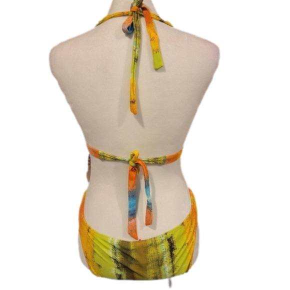 RAISINS Abstract Print Bikini Top Size M Bottoms Size L - Picture 5 of 11